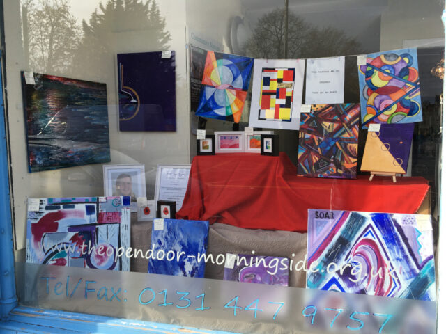 Abstract Paintings window display